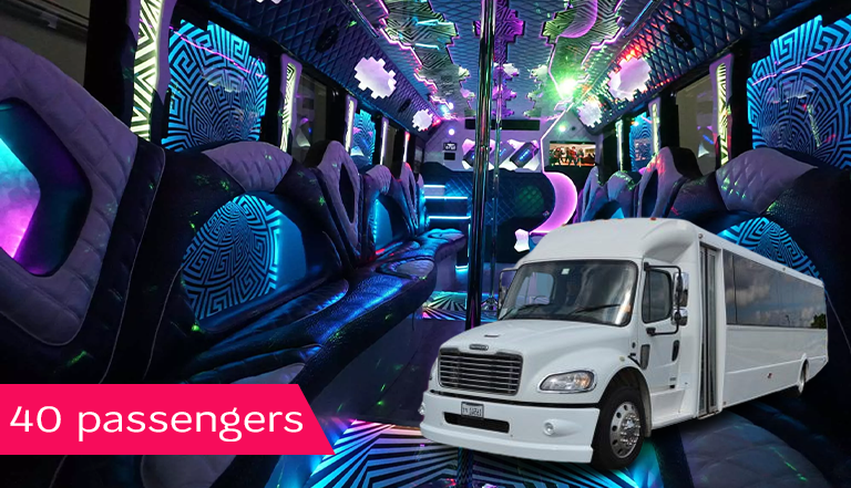 50 PASSENGER CHICAGO PARTY BUS “VIP” – Chicago Party Bus Rental