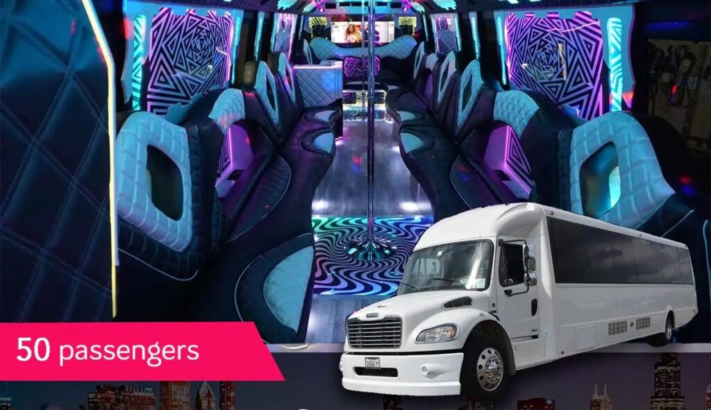 40 PASS. CHICAGO PARTY BUS “EPIC” Chicago Party Bus Rental